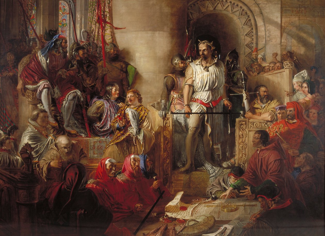 "Rättegången mot Sir William Wallace i Westminster", c1831-1890. av William Bell Scott