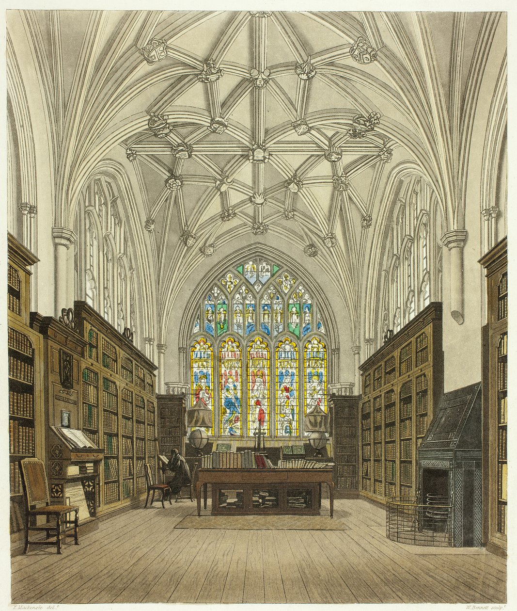 Biblioteket vid Winchester College av William Bennett