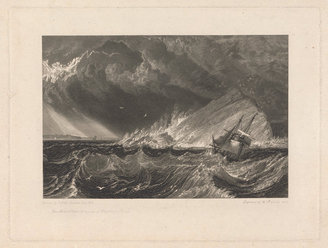 The Mewstone, ingången till Plymouth Sound av William Bernard Cooke