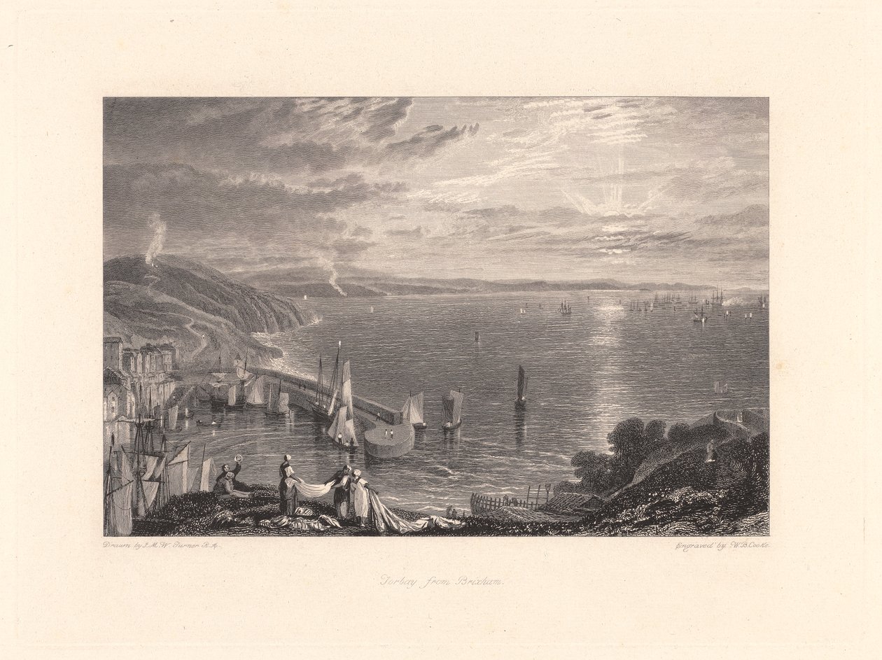 Torbay från Brixham av William Bernard Cooke