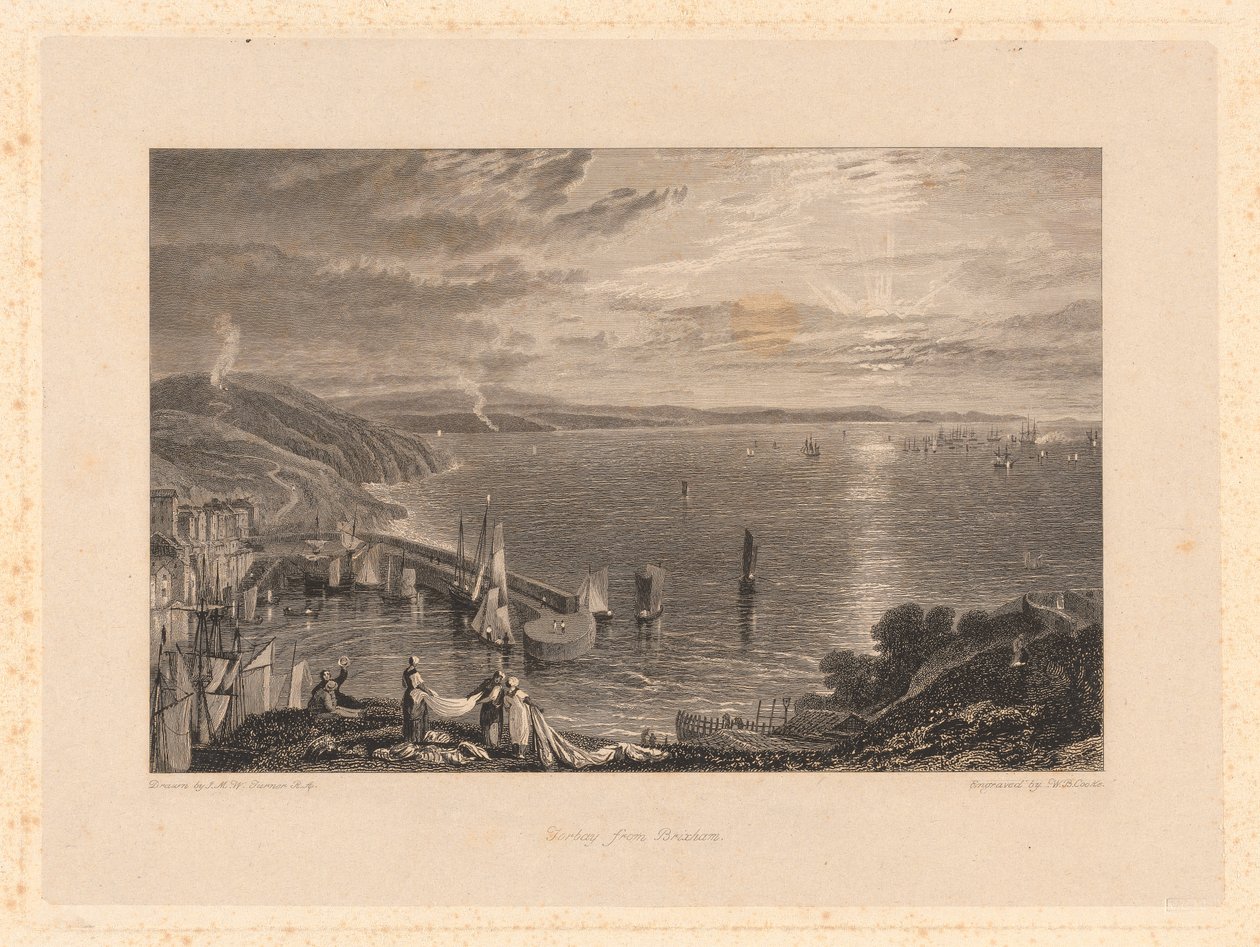 Torbay från Brixham av William Bernard Cooke