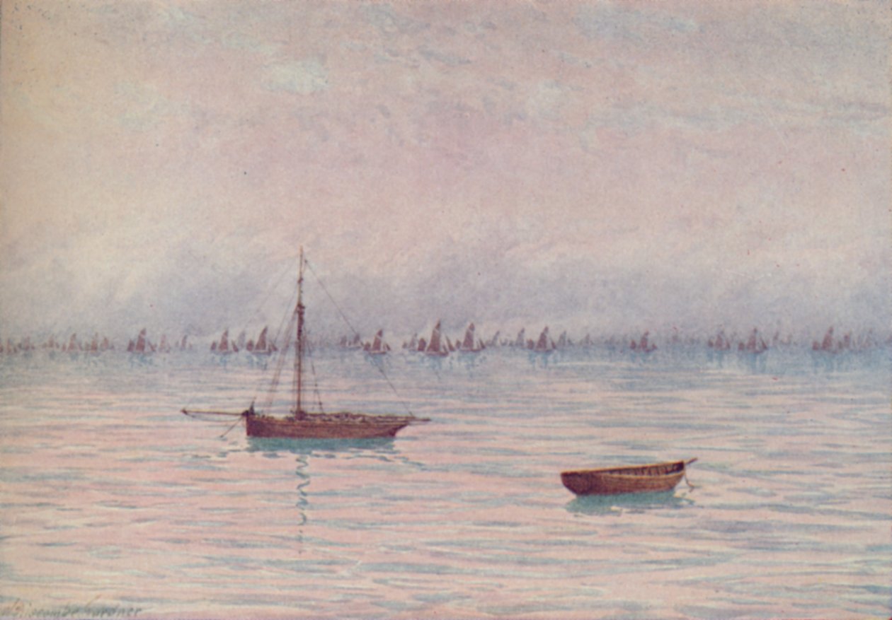 En fiskeflotta, 1910 av William Biscombe Gardner