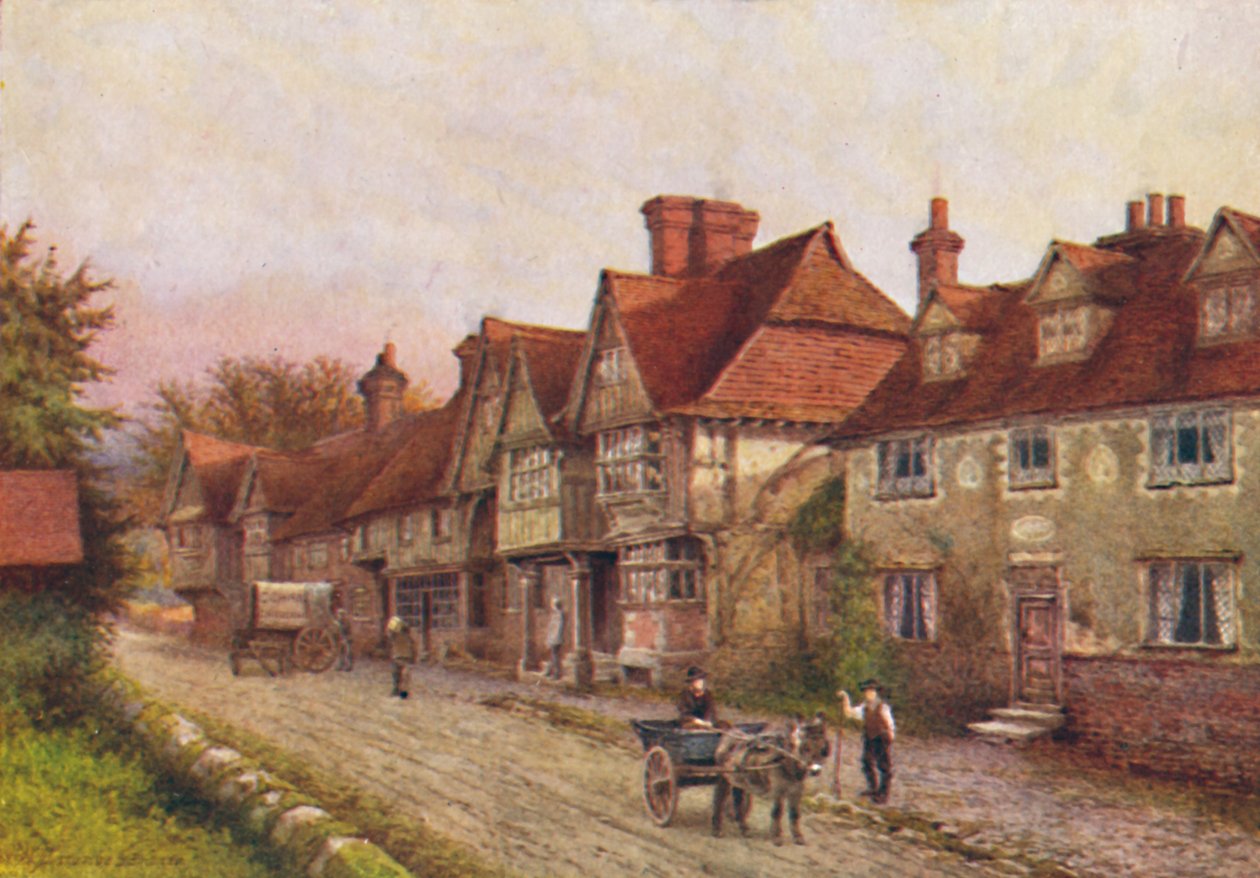 Chiddingstone från hörnet av kyrkogården, 1907 av William Biscombe Gardner
