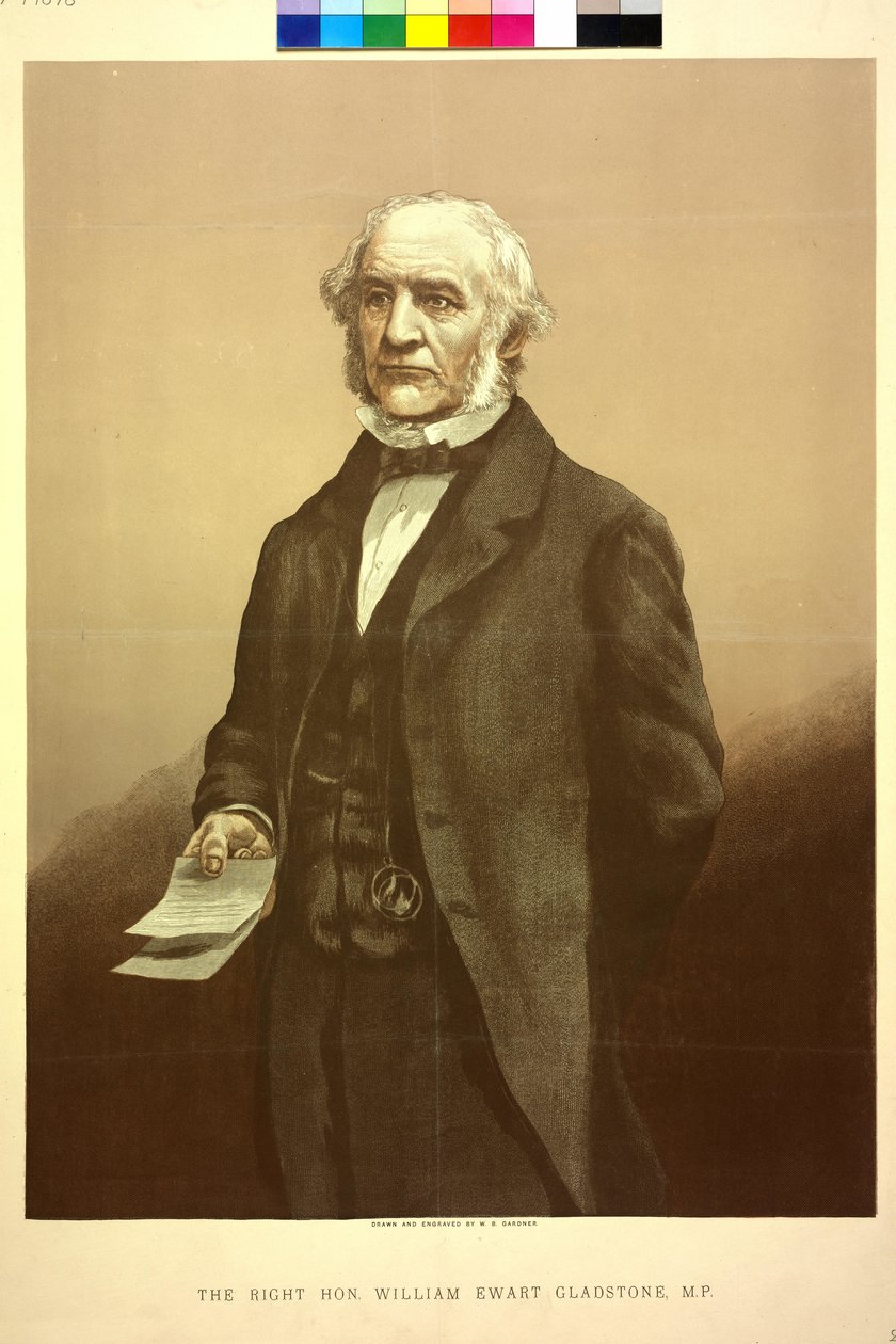 William Gladstone (gravyr) av William Biscombe Gardner