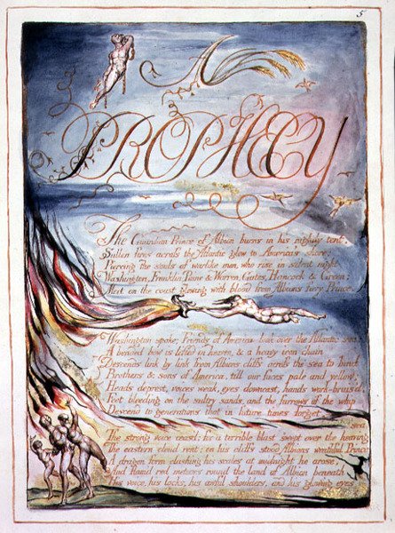 "A Prophecy", plåt 3 från "America, a Prophecy" av William Blake