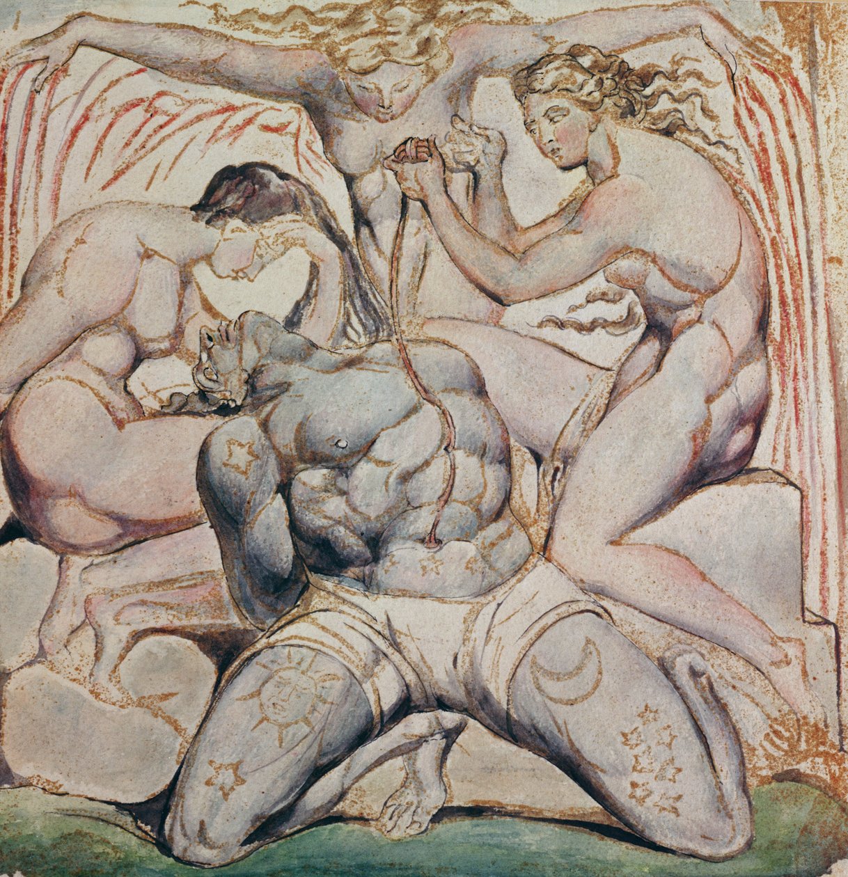 Albion och hans plågare, tavla 25, Jerusalem av William Blake