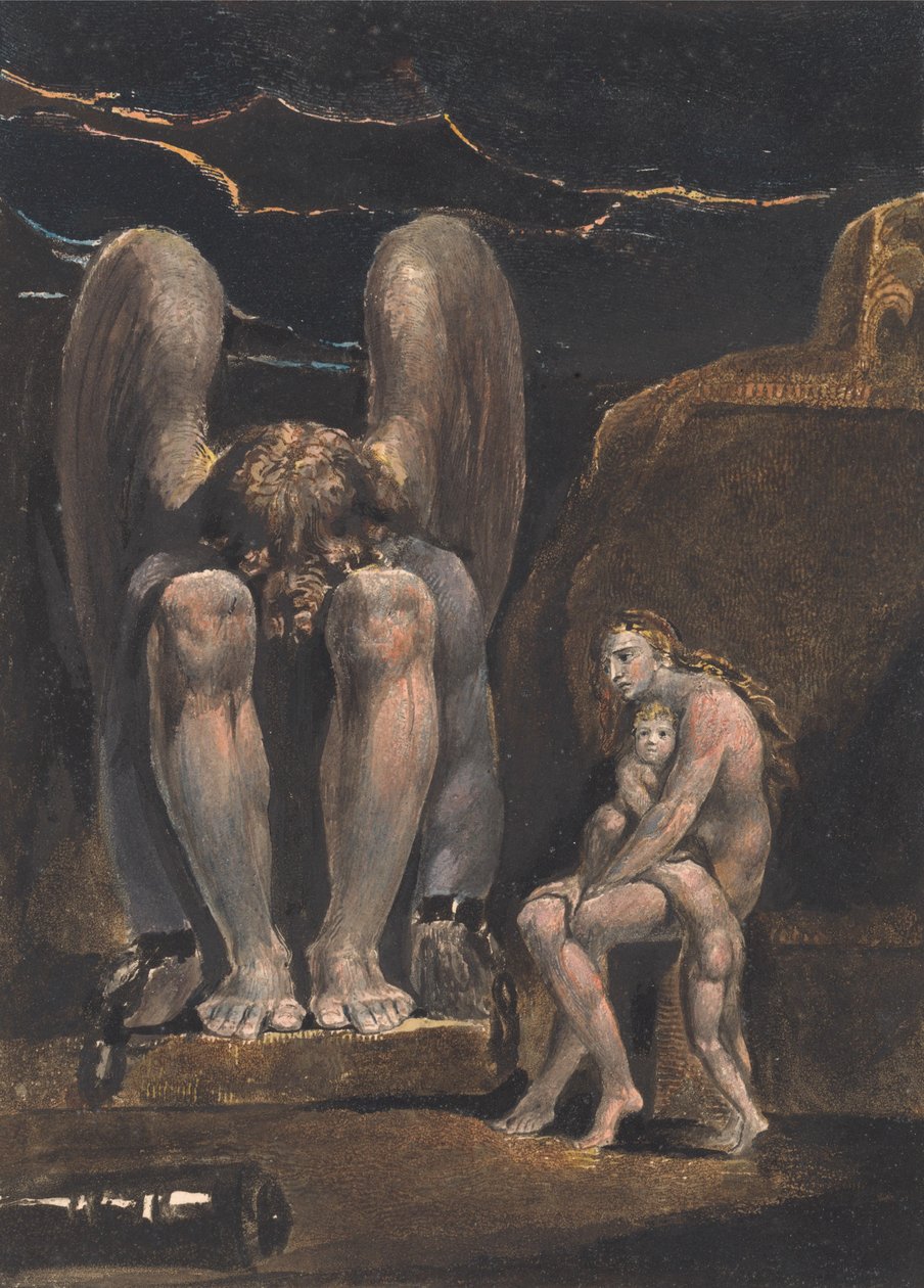 Albions ängel; Frontispice (Plansch 1) av William Blake