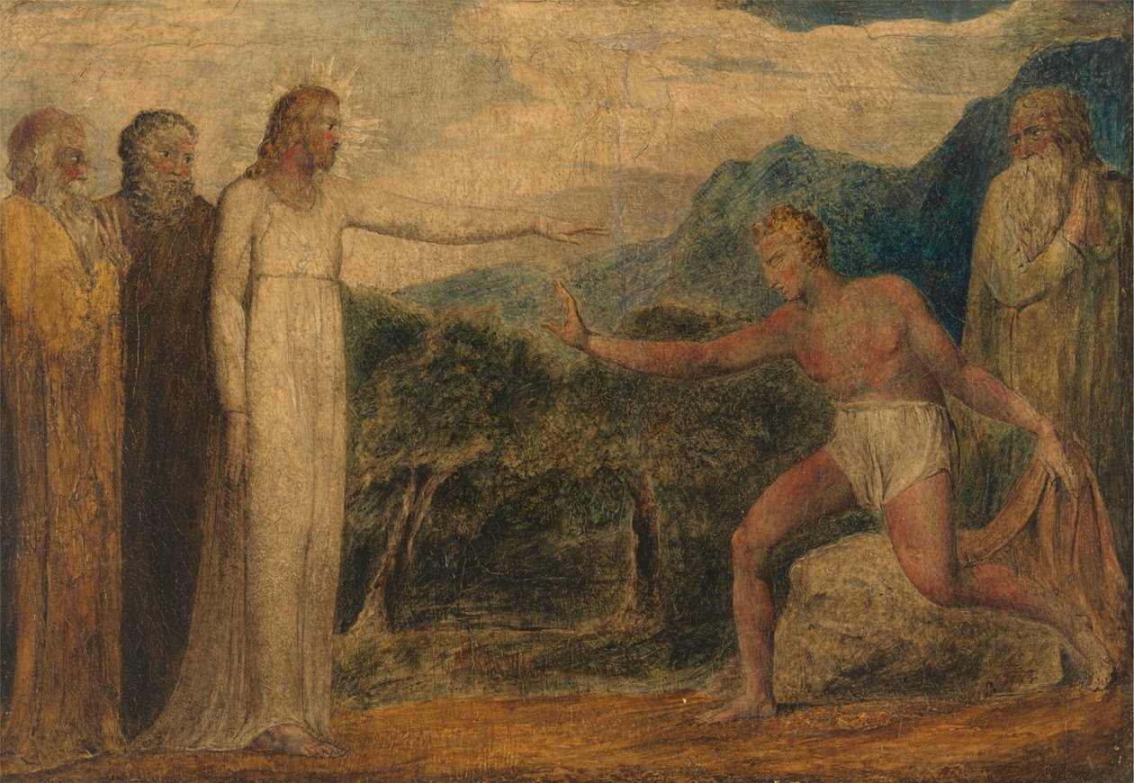 Kristus ger syn åt Bartimeus av William Blake