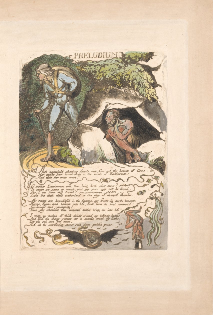 Europa. En profetia, platta 3, Preludium av William Blake