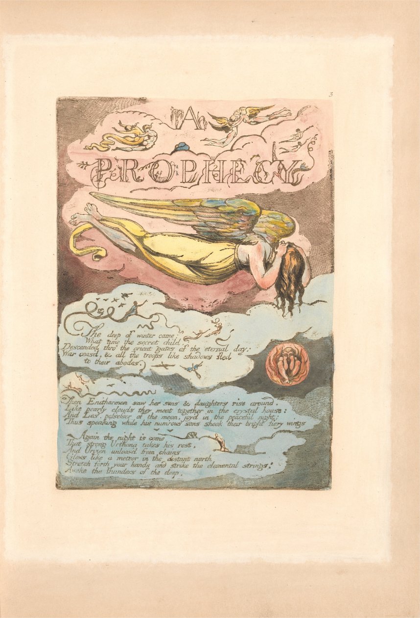 Europa. En profetia, Platta 5, A - Profetia - Den djupa vintern kom . . . .  (Bentley 6) av William Blake