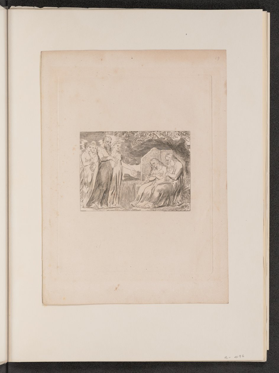 Varje man gav honom också en bit pengar, 1825. av William Blake