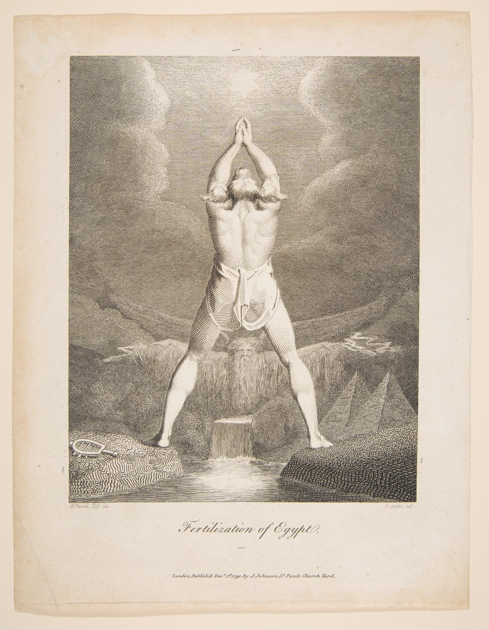 Befruktning av Egypten Erasmus Darwin, Botaniska trädgården, 1791. av William Blake