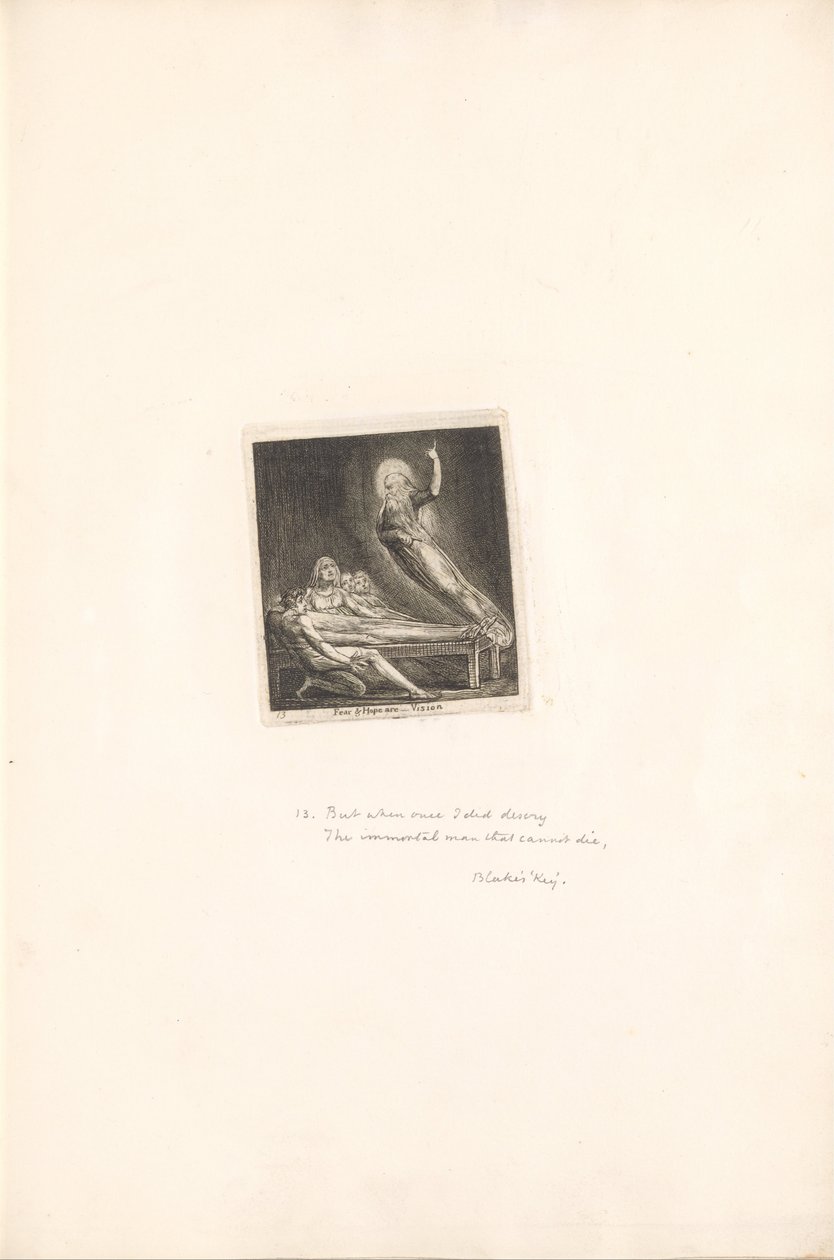 För könen- The Gates of Paradise, Platt 15, Fear & Hope är -- Vision av William Blake