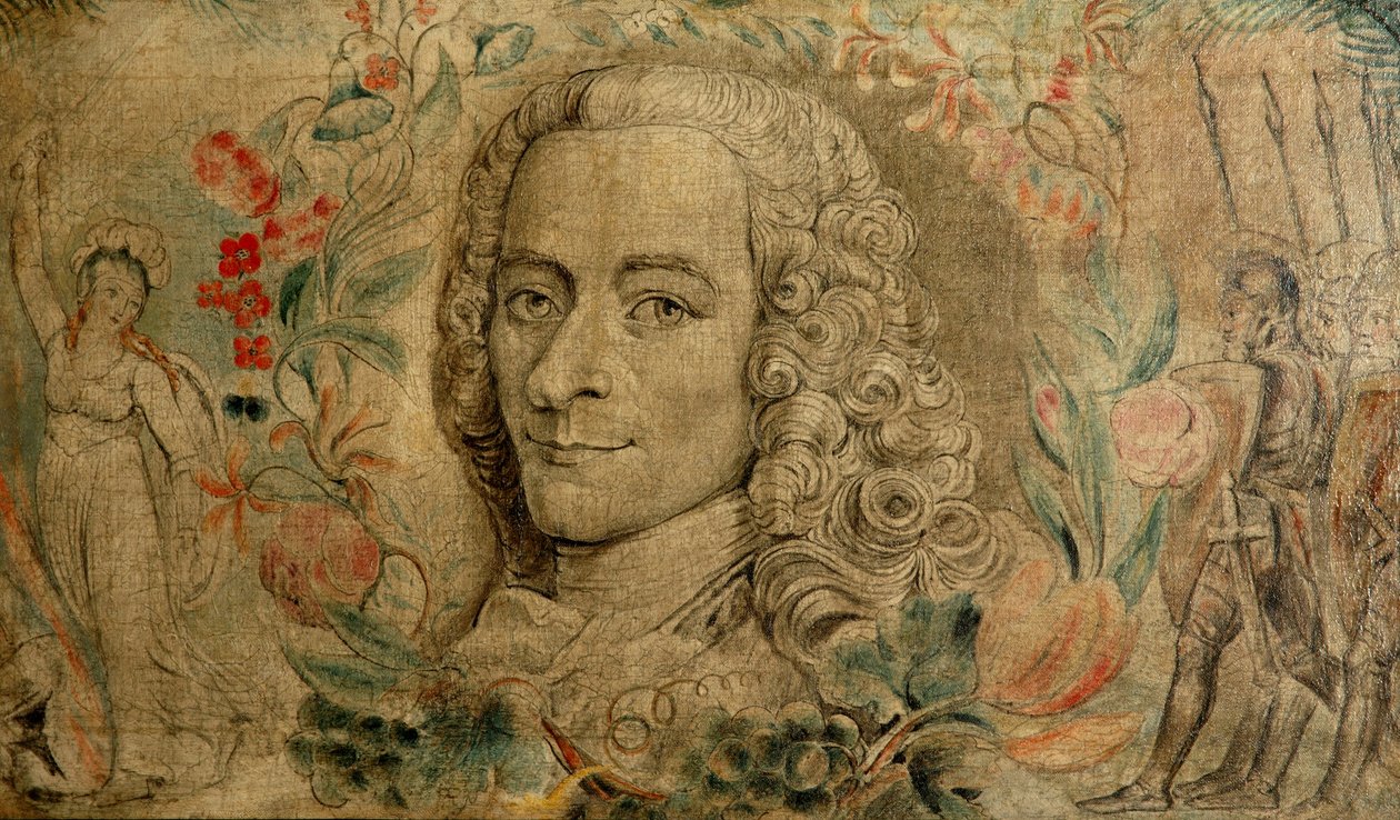 Francois Marie Arouet av Voltaire, ca 1800 (tempera på duk) av William Blake