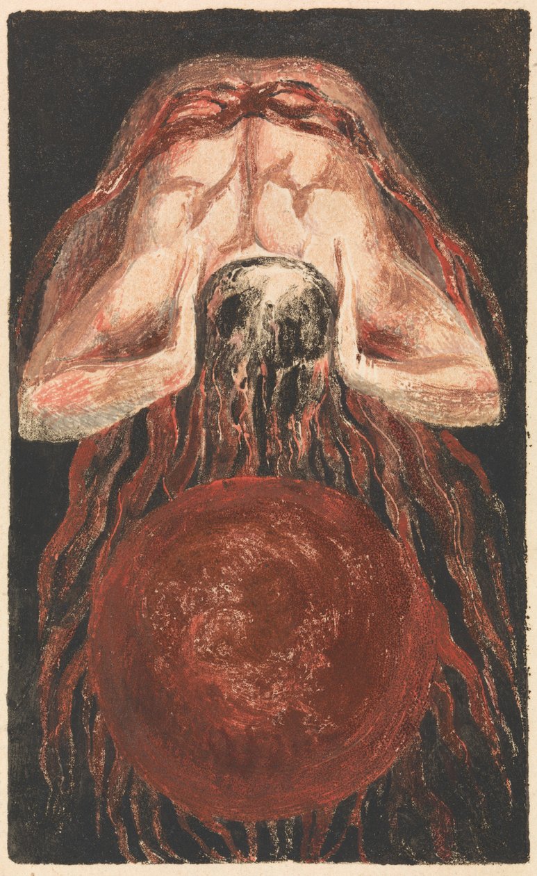 Urizens första bok, tavla 16 (Bentley 17) av William Blake