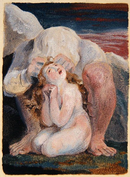 Frontispice till "Ahanias bok" av William Blake
