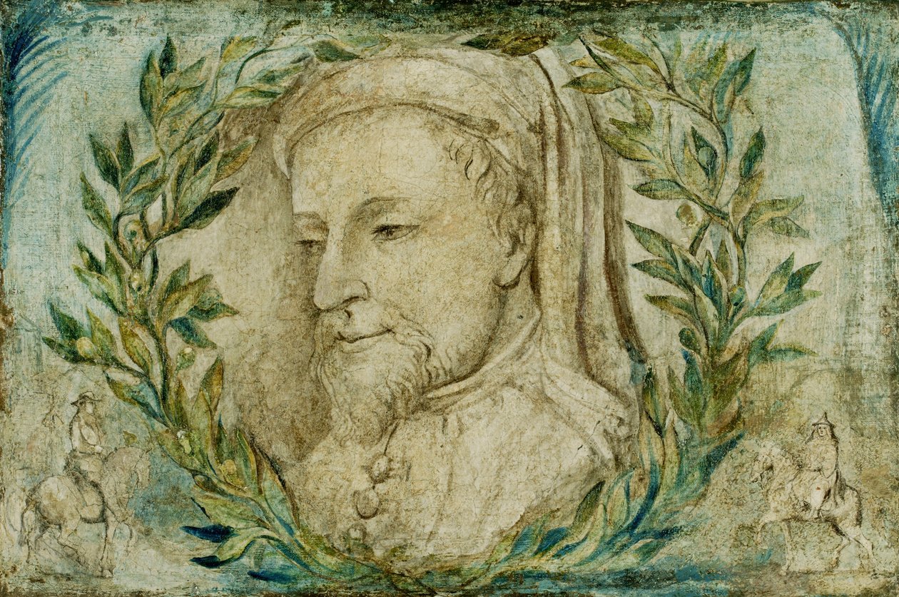 Geoffrey Chaucer, ca 1800 (tempera på duk) av William Blake