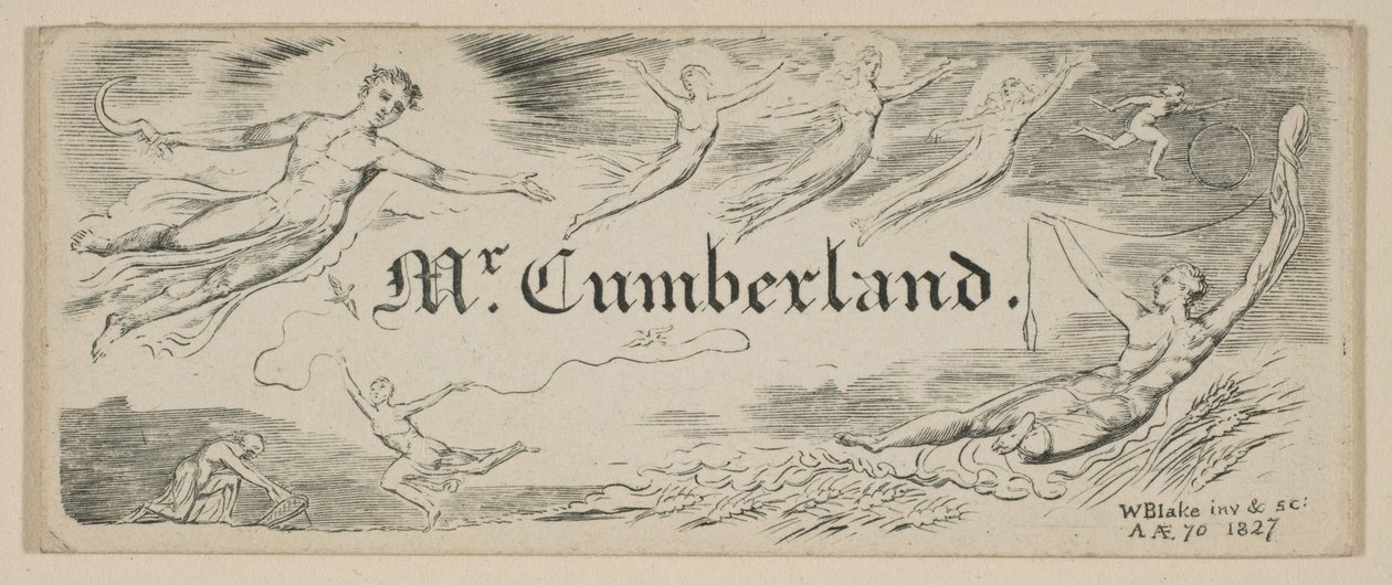 George Cumberlands meddelandekort, 1827. av William Blake