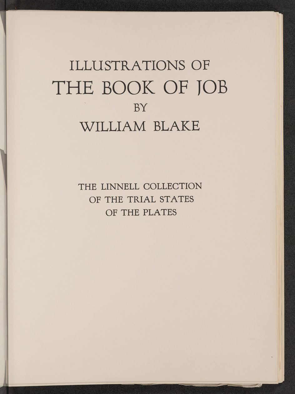 Illustrationer av Jobs bok: Linnell Collection of Trial States of the Plates av William Blake