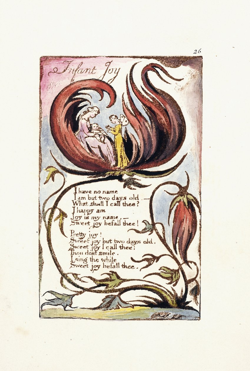 Spädbarnsglädje, 1789 av William Blake