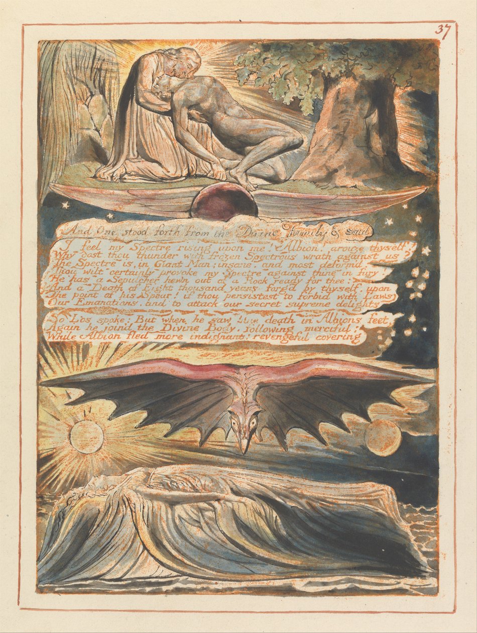 Jerusalem, plåt 37, Och en stod fram.... av William Blake