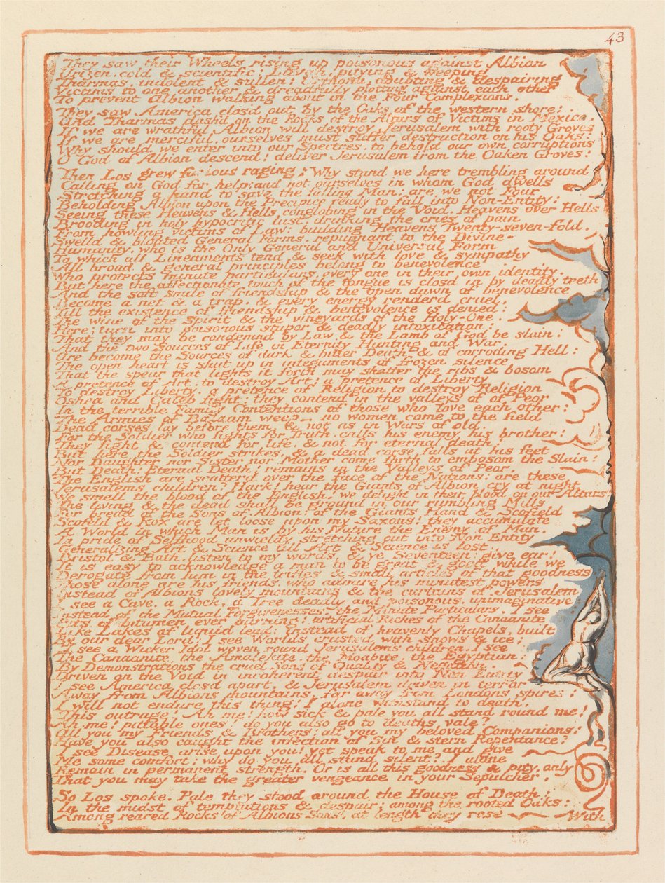 Jerusalem, Plåt 43, De såg sina hjul.... av William Blake