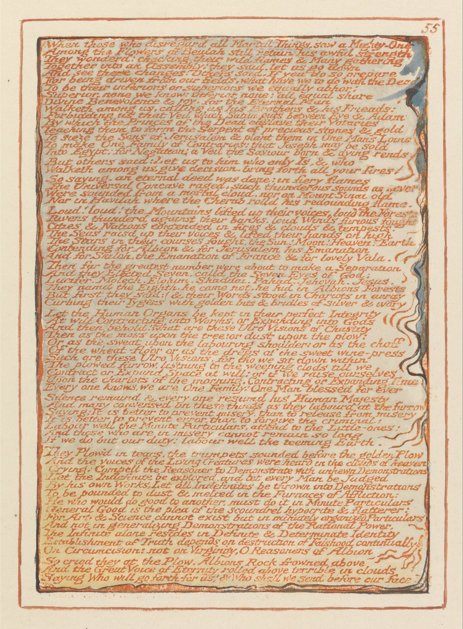 Jerusalem, tavla 55, När de som ignorerar... av William Blake