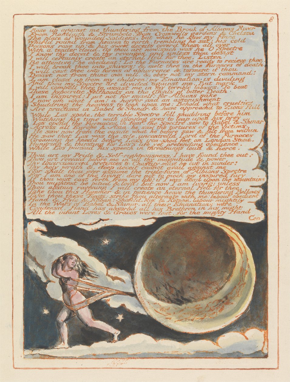 Jerusalem, tavla 8, Res dig mot mig.... av William Blake