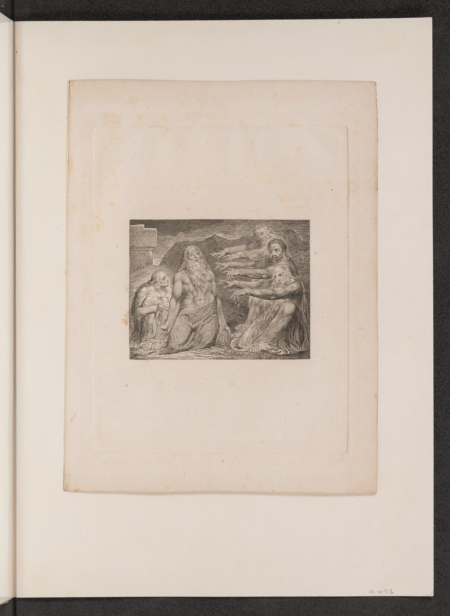 Job tillrättavisad av sina vänner, 1825. av William Blake