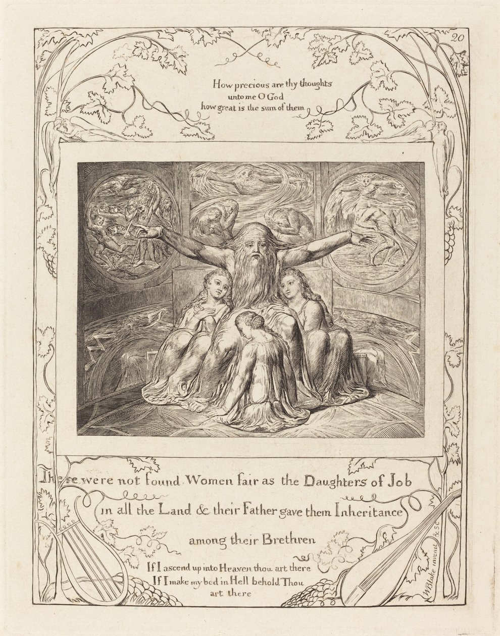 Job och hans döttrar av William Blake