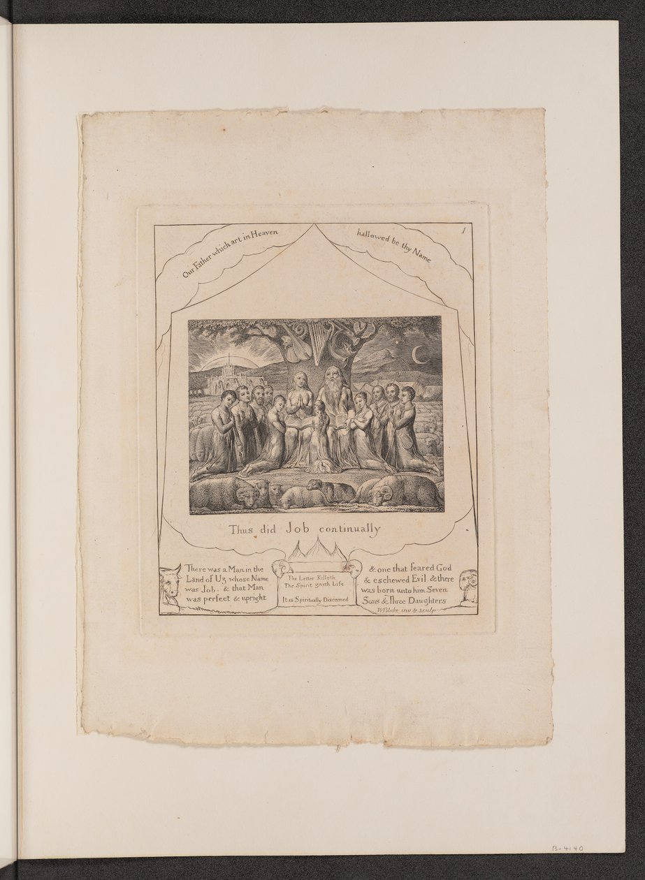 Job och hans familj av William Blake