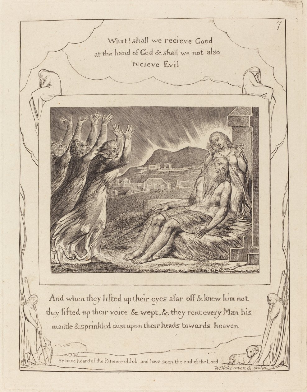 Jobs tröstare, 1825. av William Blake