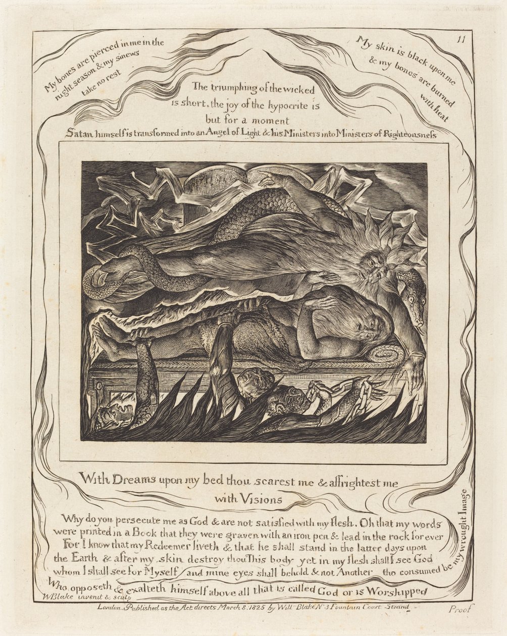 Jobs onda drömmar av William Blake