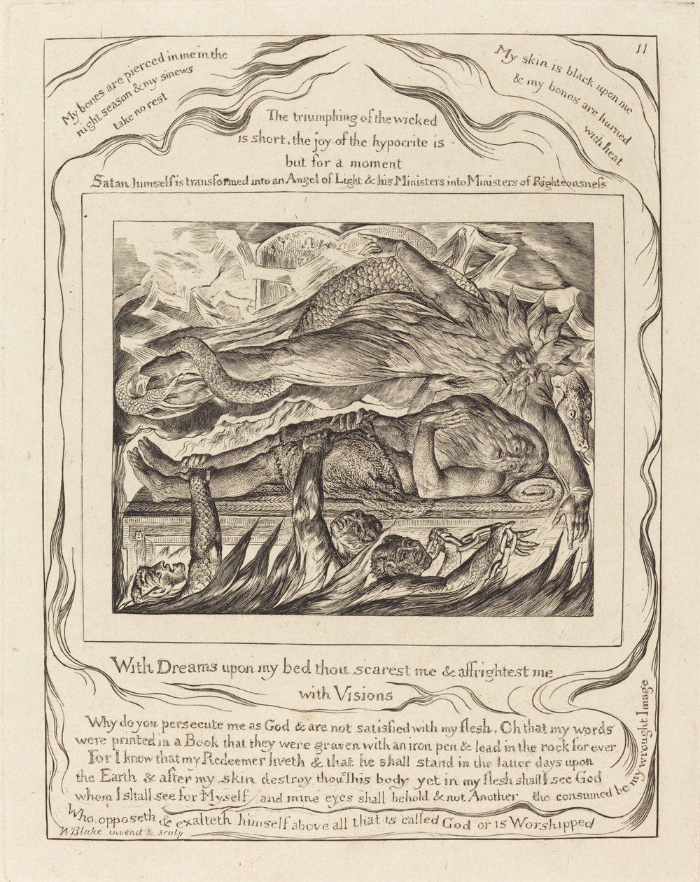 Jobs onda drömmar av William Blake