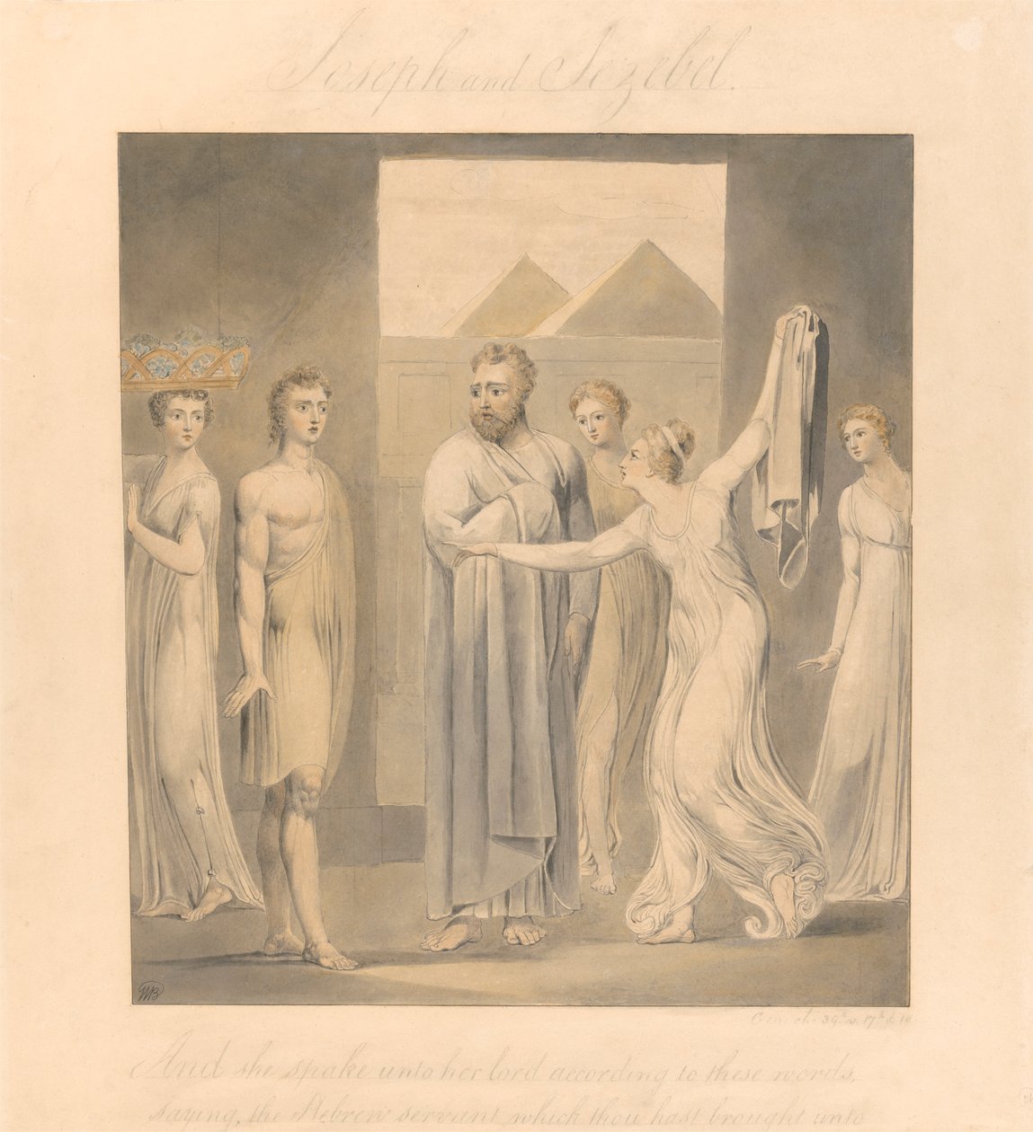 Josef och Potifars hustru av William Blake