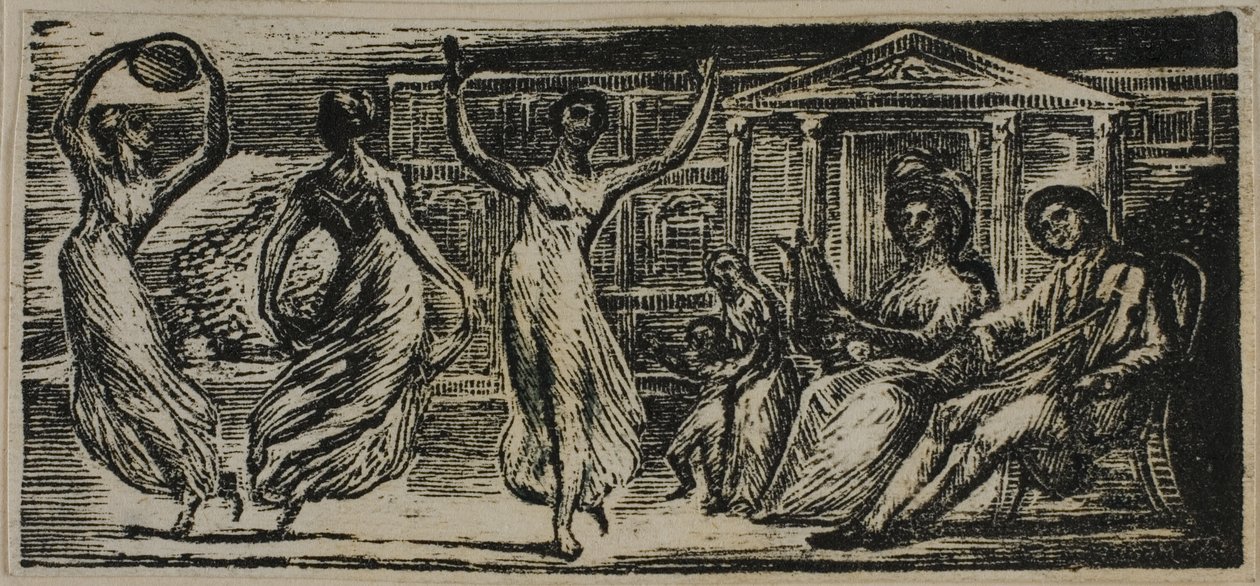 Menalcas Watching Women Dance, från The Pastorals of Virgil av William Blake