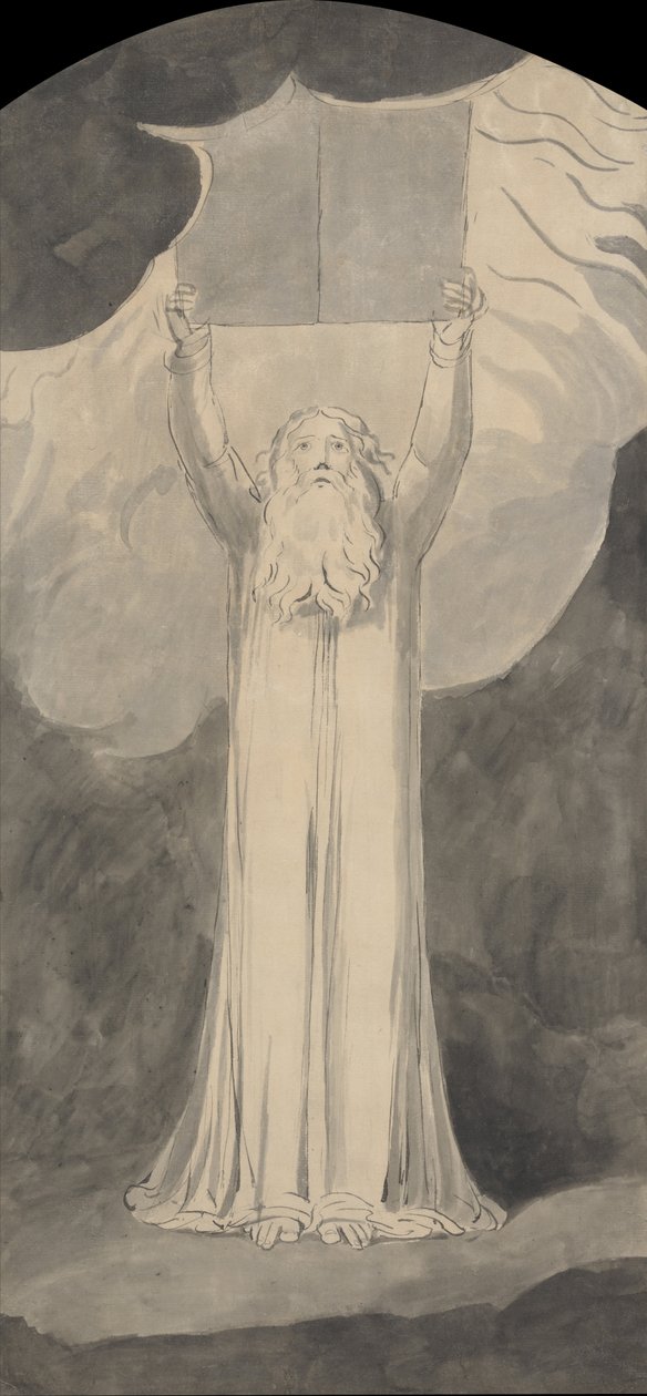 Moses som tar emot lagen av William Blake