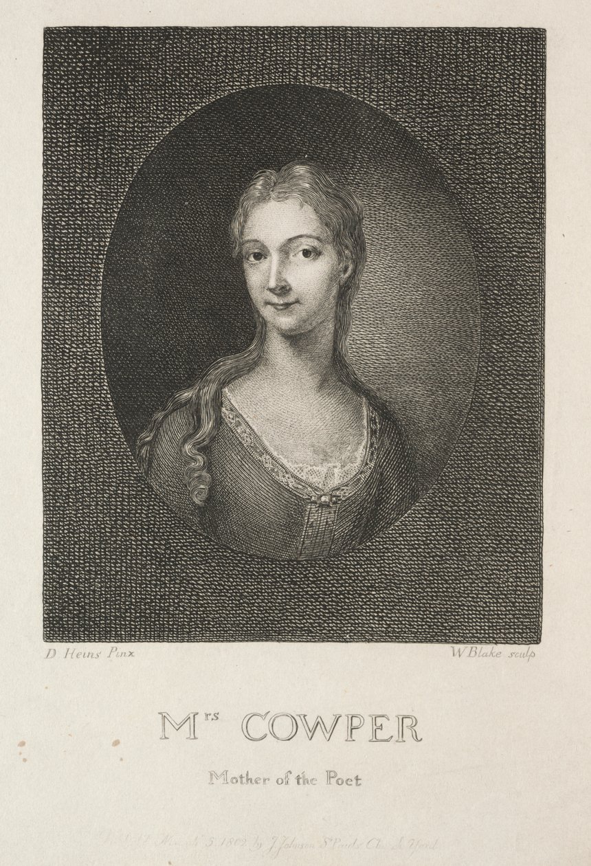 Mrs Cowper, poetens mor av William Blake