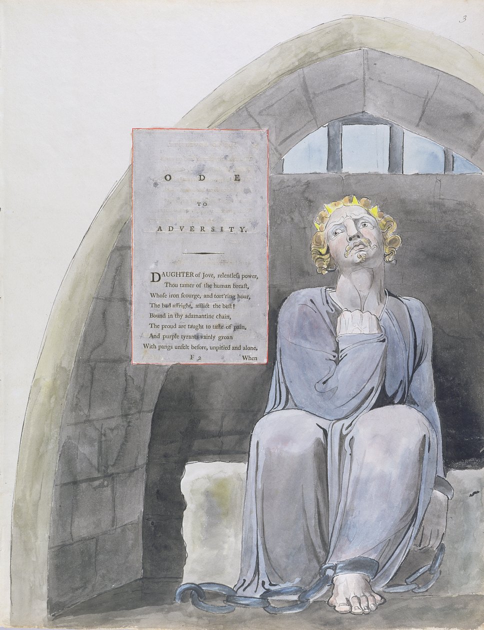 Ode to Adversity, design 37 från "The Poems of Thomas Gray" av William Blake