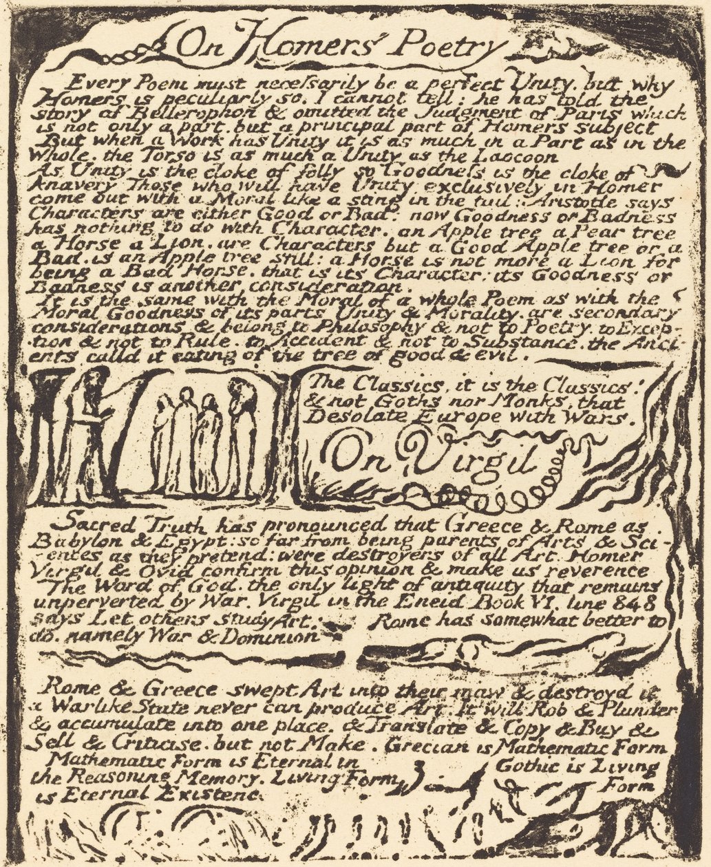 Om Homers poesi och om Vergilius, 1822. av William Blake