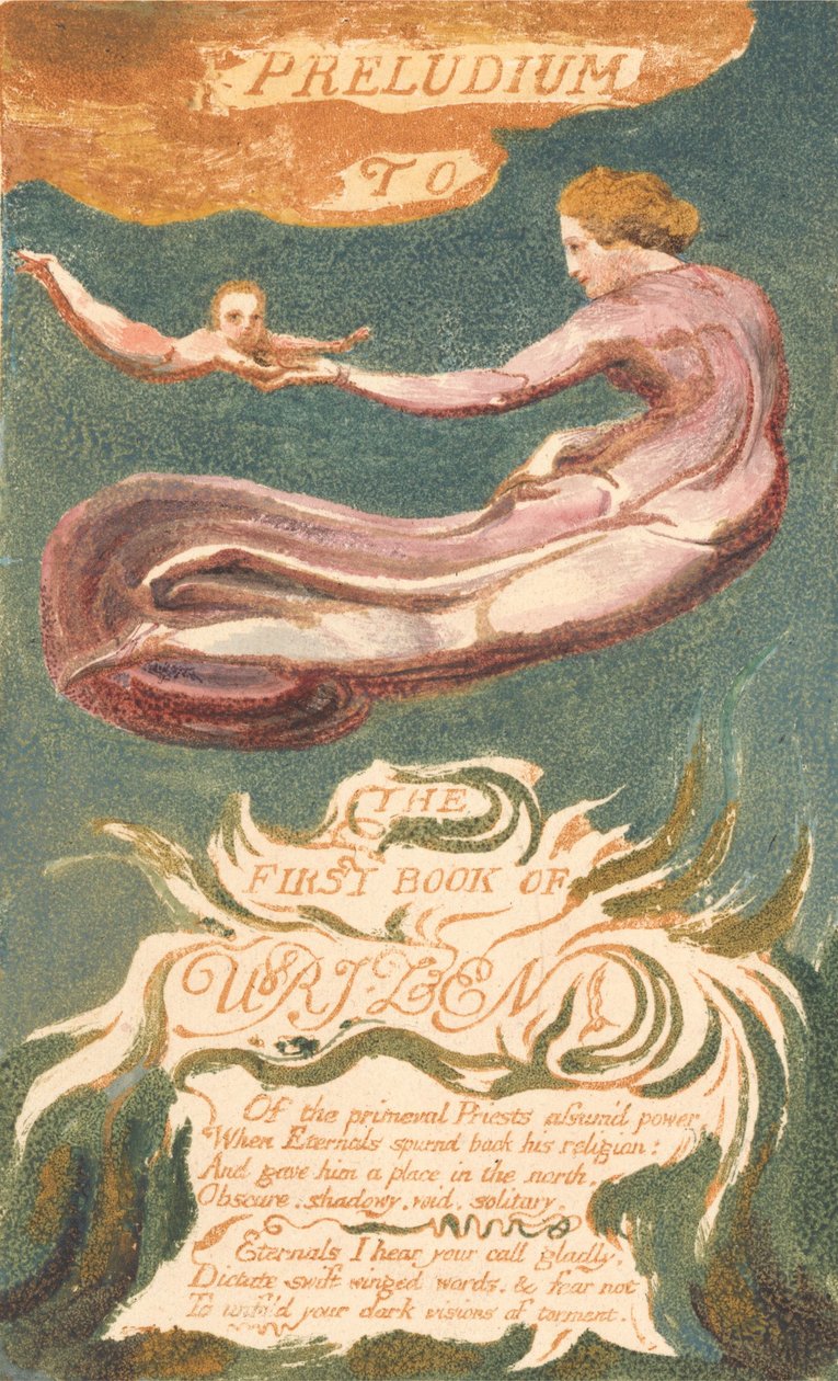The First Book of Urizen, Plate 2, "Preludium to the Book of Urizen" (Bentley 2a) av William Blake