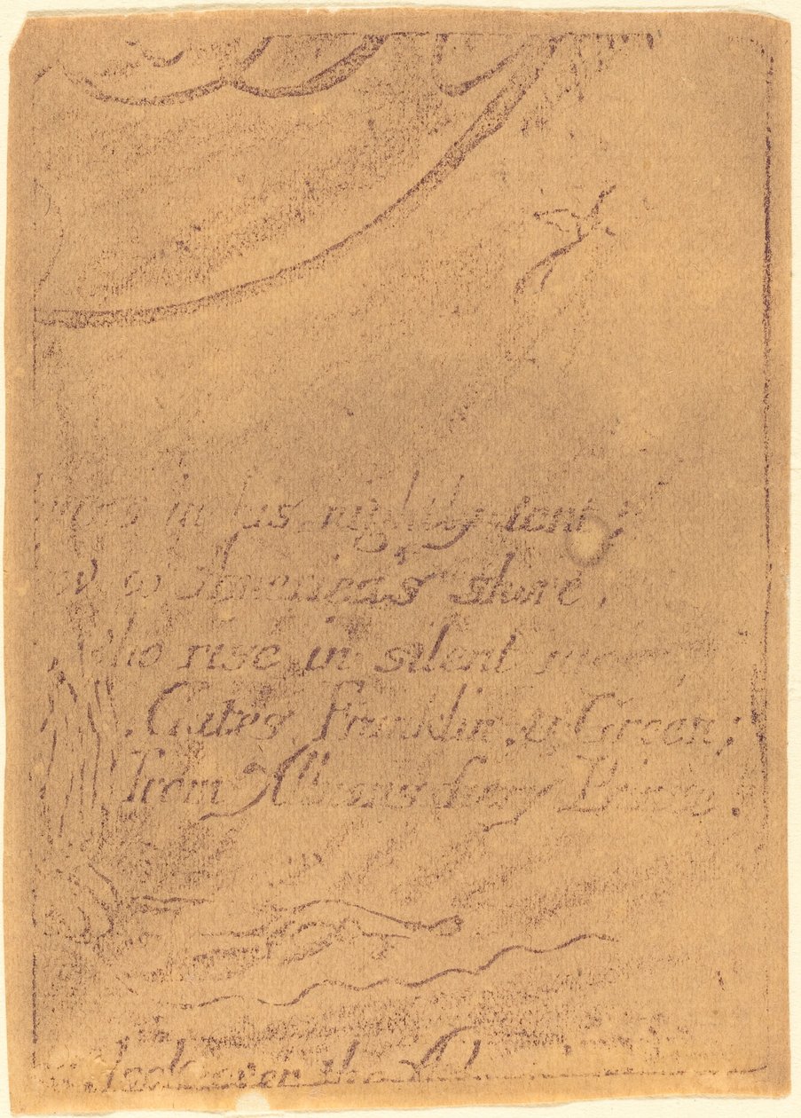 Återslag från fragment av den annullerade plåten för "A Prophecy" av William Blake