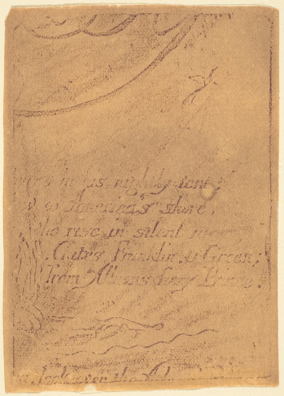 Neudruck von Fragment einer stornierten Platte für "Eine Prophezeiung" av William Blake