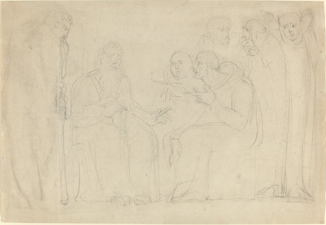 Saint Augustine konverterande kung Ethelbert av Kent av William Blake