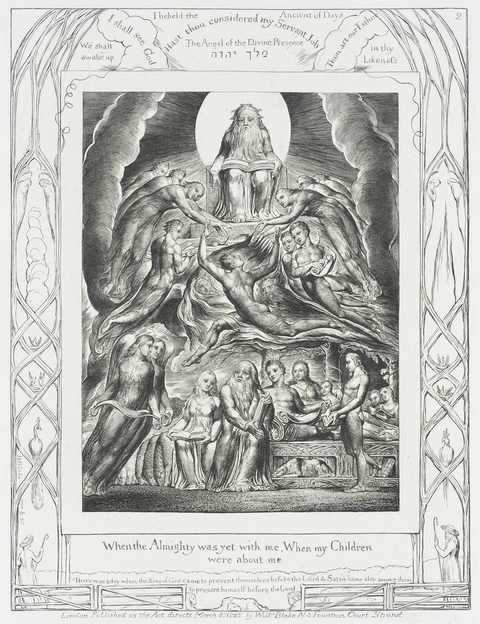 Satan framträder inför Gud av William Blake