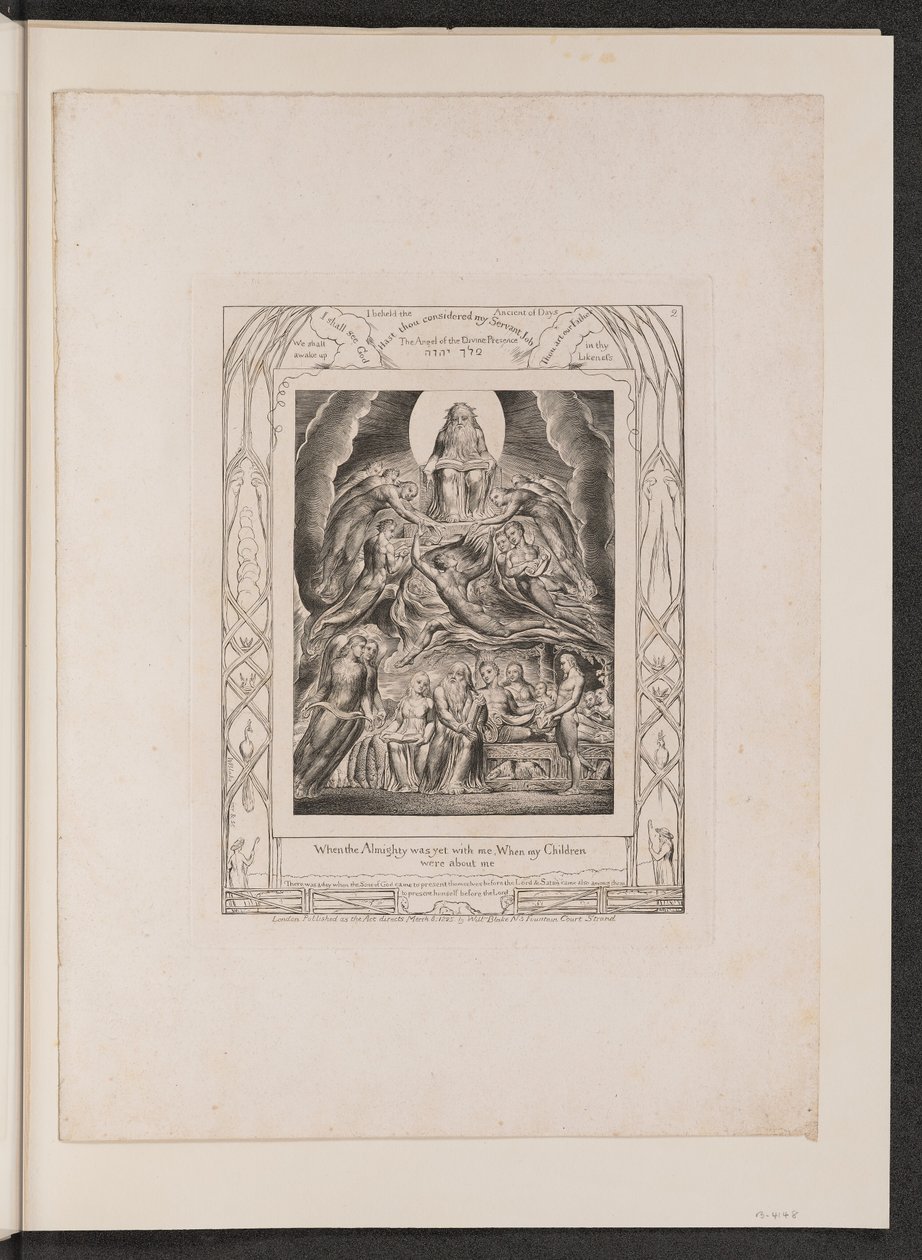 Satan inför Guds tron av William Blake