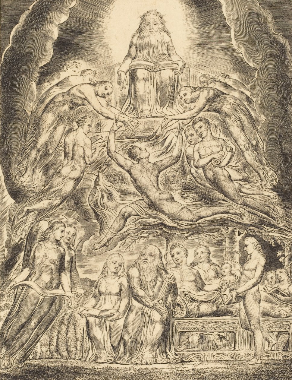 Satan inför Guds tron, 1825. av William Blake