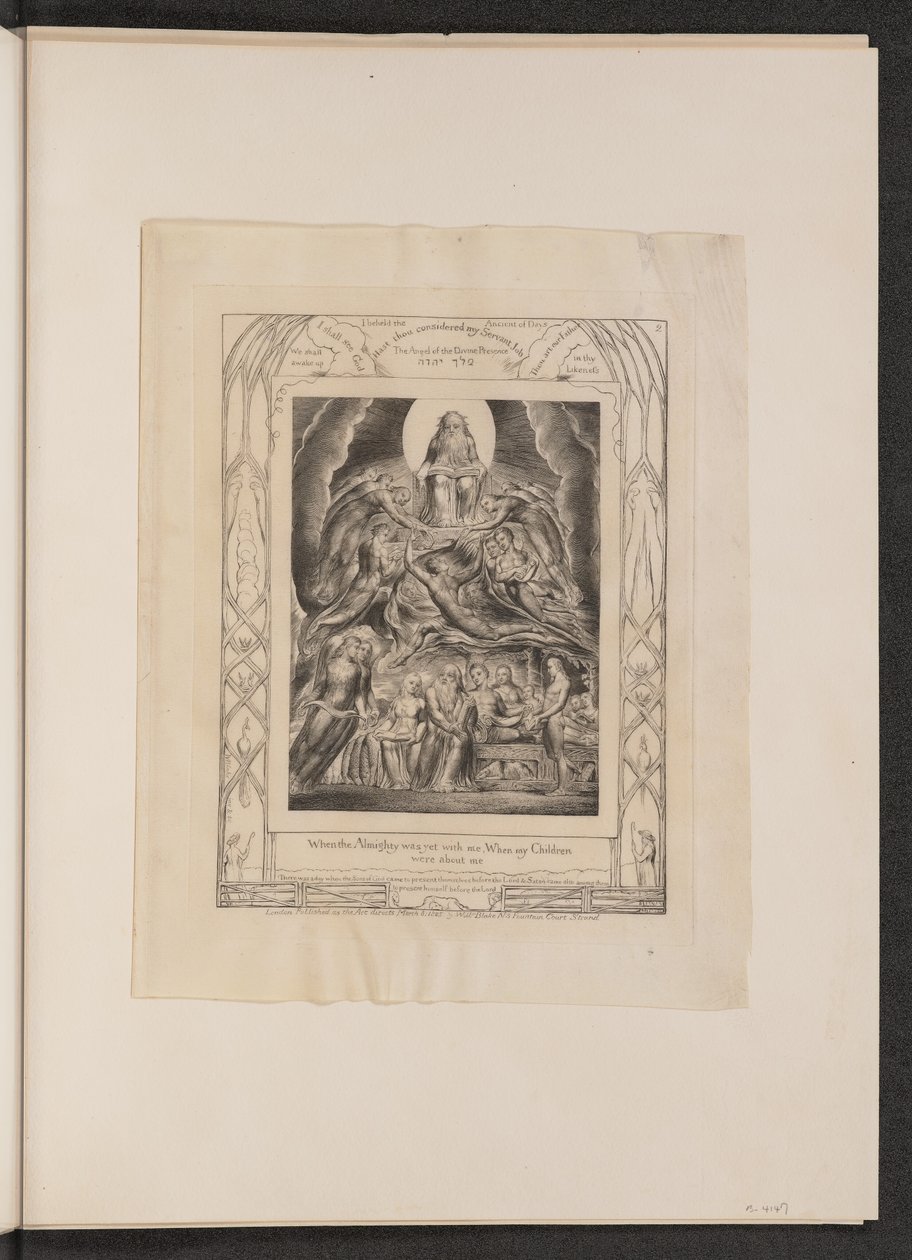Satan inför Guds tron, 1825. av William Blake