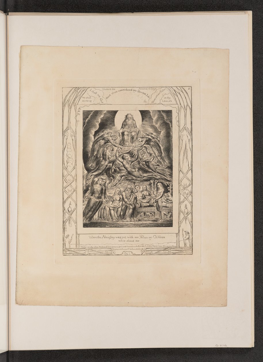 Satan inför Guds tron, 1825. av William Blake