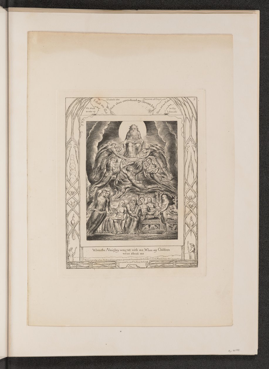 Satan inför Guds tron, 1825. av William Blake